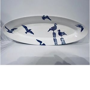 CeramicheFabbro platter with handpainted seagulls